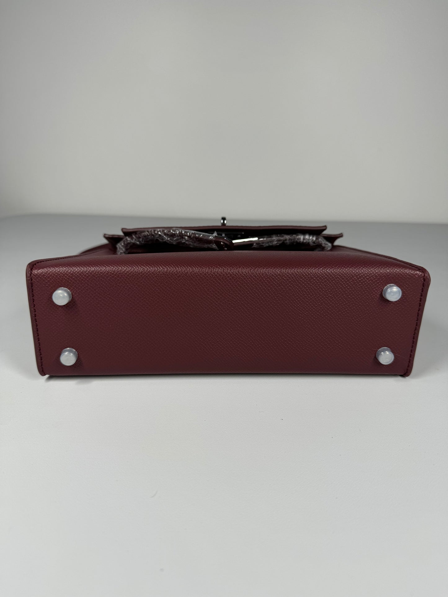 Sac à main "style" Kelly 22cm Bordeaux