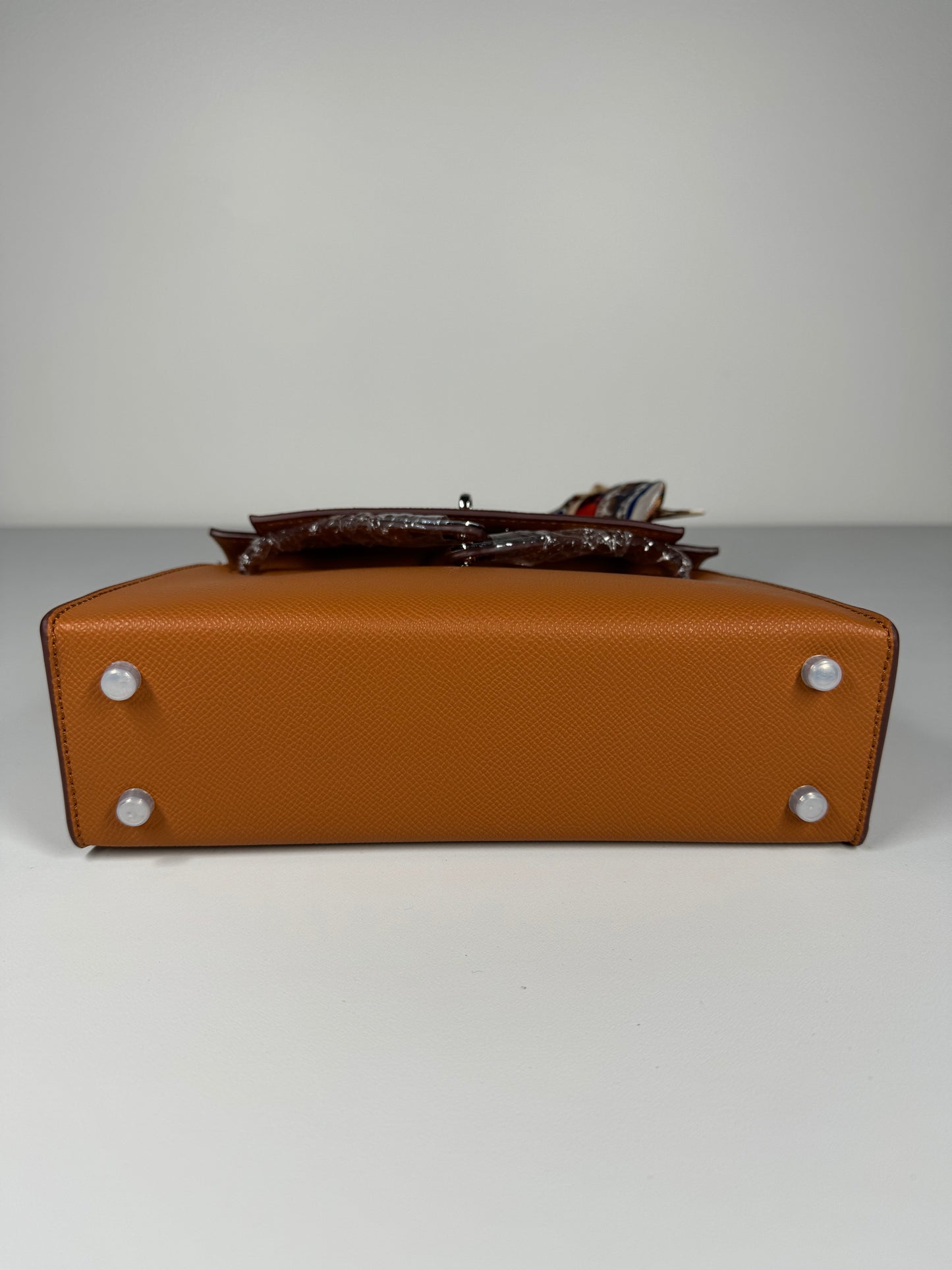 Sac à main "style" Kelly 22cm Camel