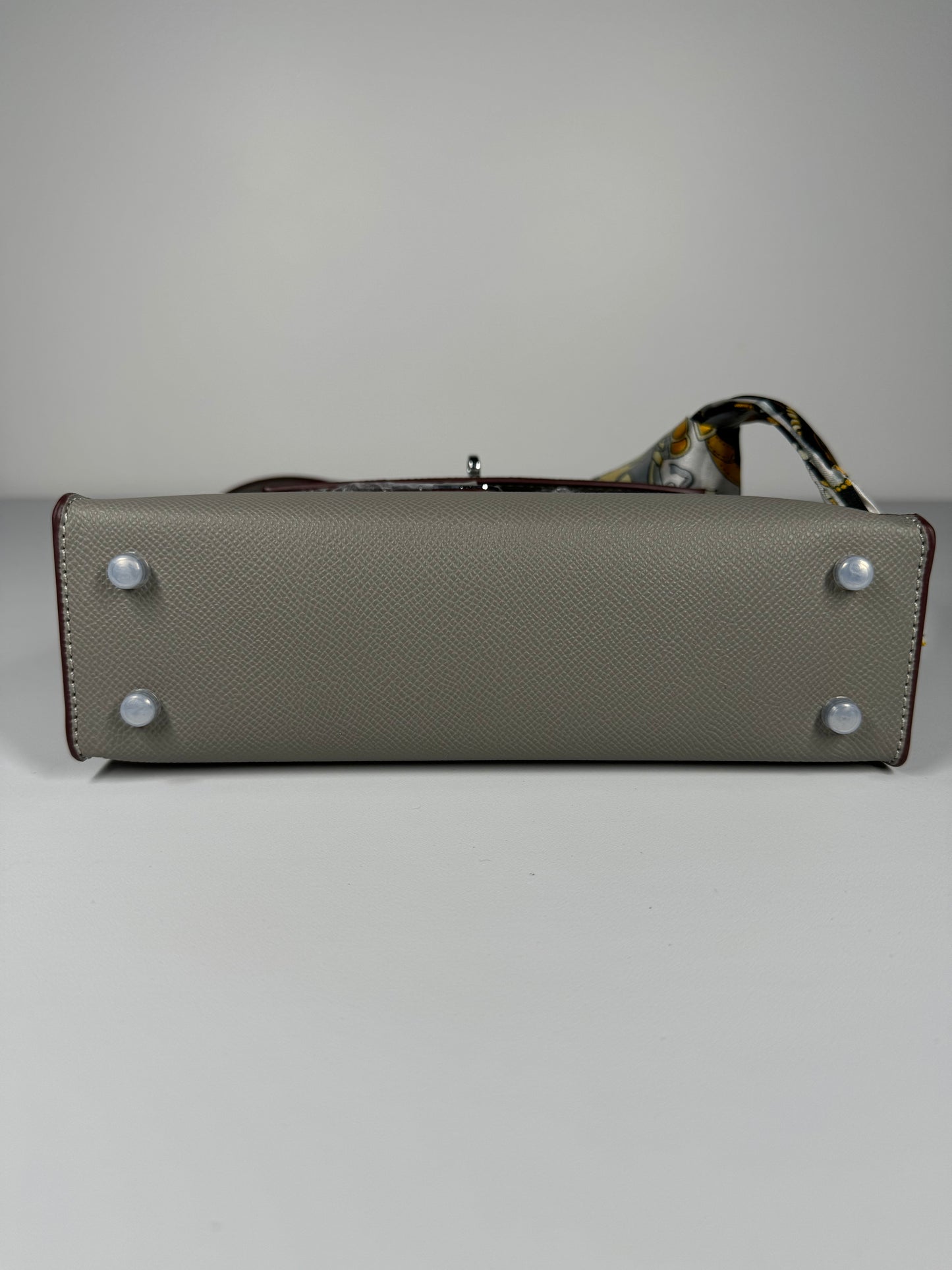 Sac à main "style" Kelly 22cm Gris