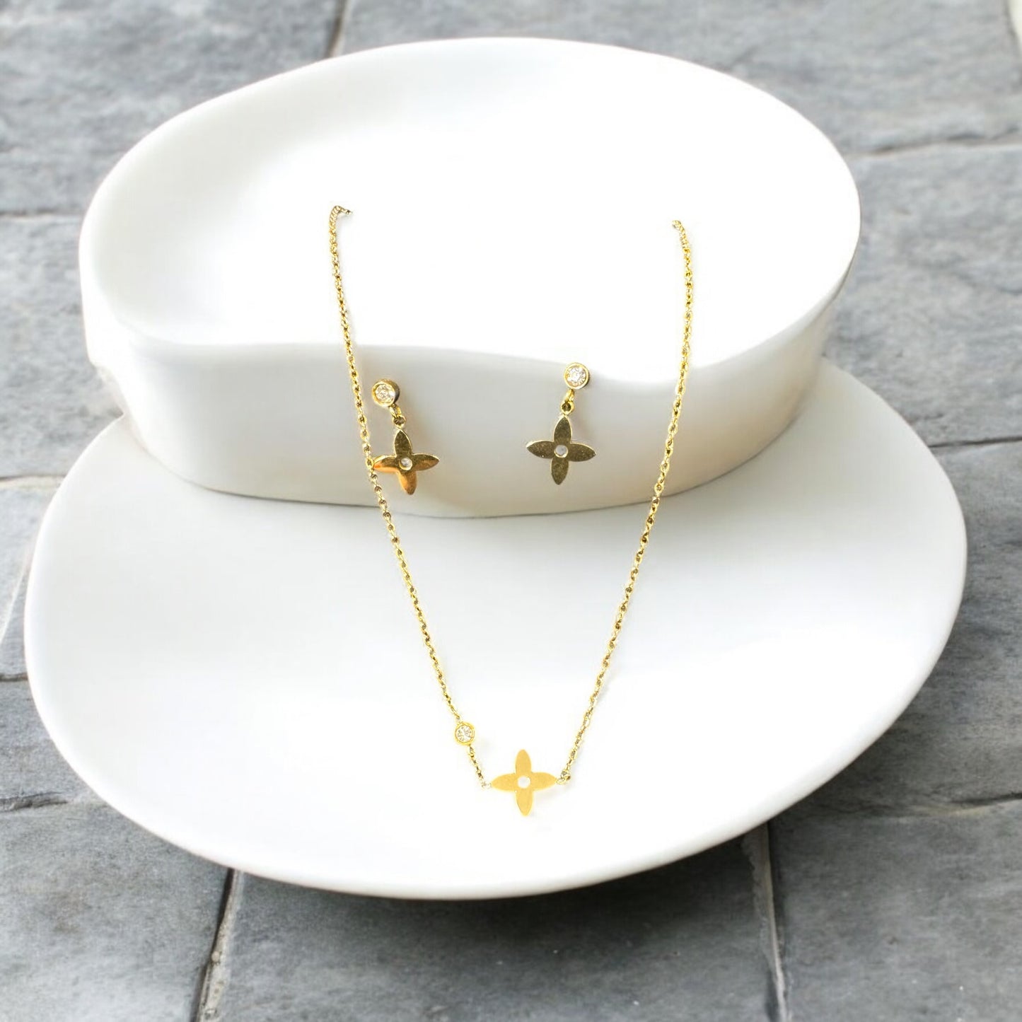 IRIS ( Parure Boucle + Collier )