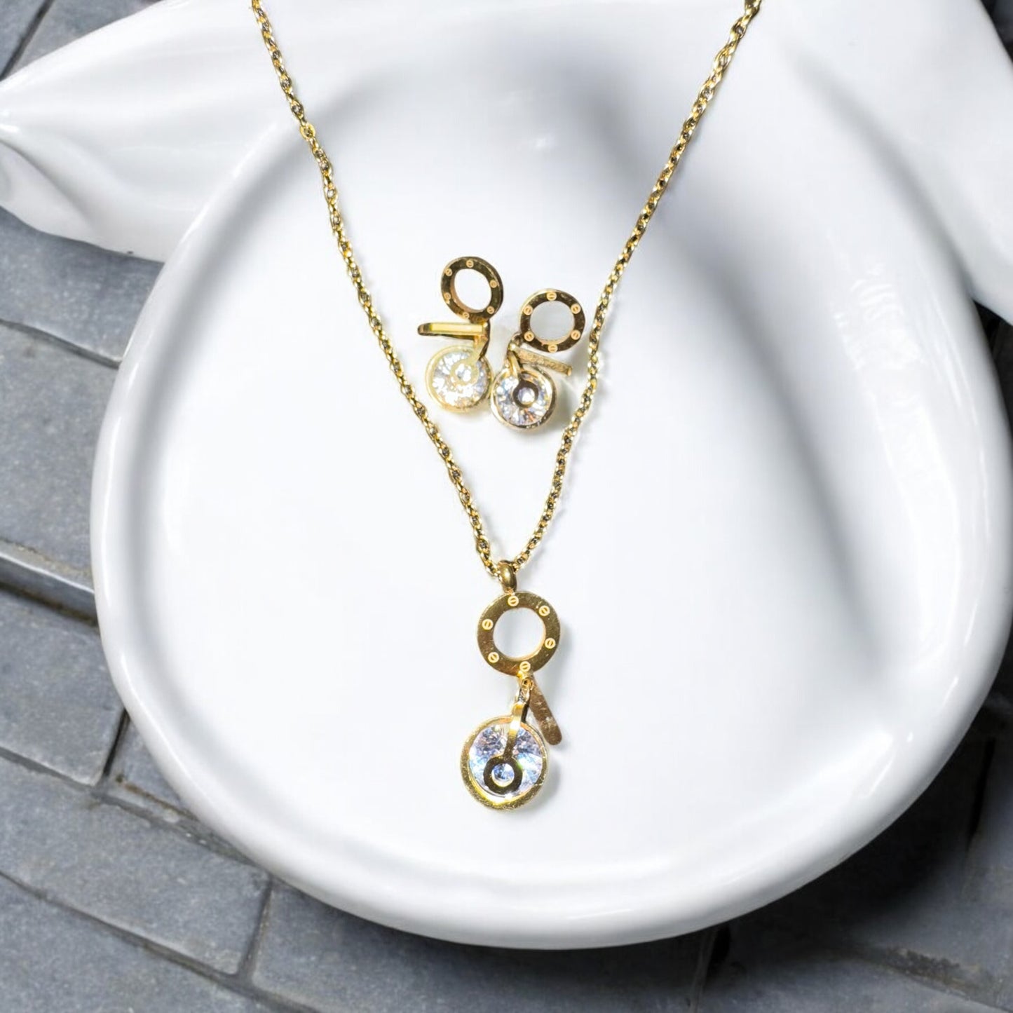 LINA ( Parure Boucle + Collier )