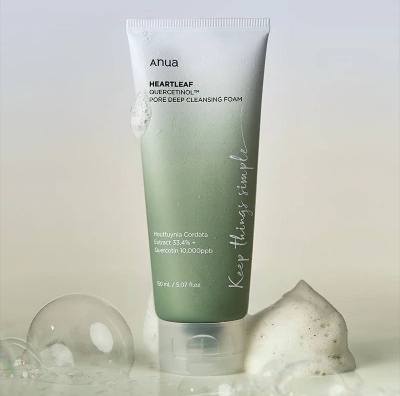 ANUA Heartleaf Quercetinol Pore Deep Cleansing Foam 150Ml