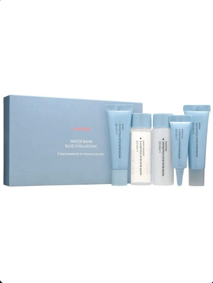 LANEIGE - Water Bank Blue Hyaluronic 5 Step Essential Kit (Peau Normale à Sèche) coffret