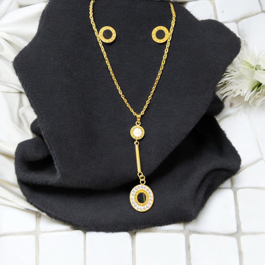 JADE ( Parure Boucle D'oreille + Collier )