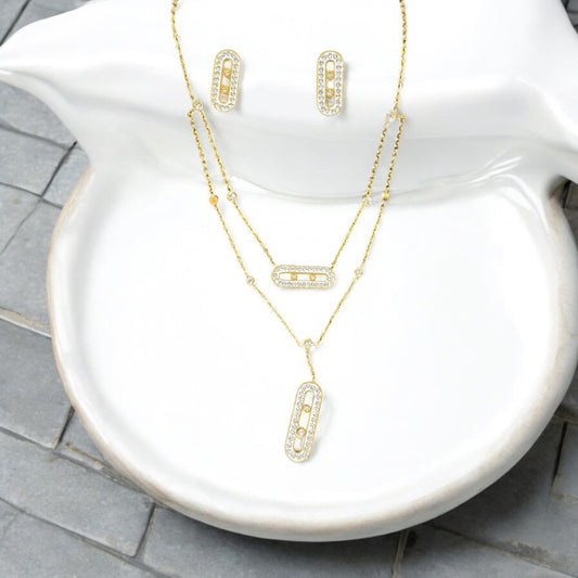 MÉSSILA DOUBLE ( Parure Boucle + Collier )