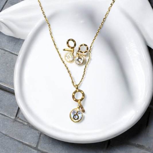 LINA ( Parure Boucle + Collier )